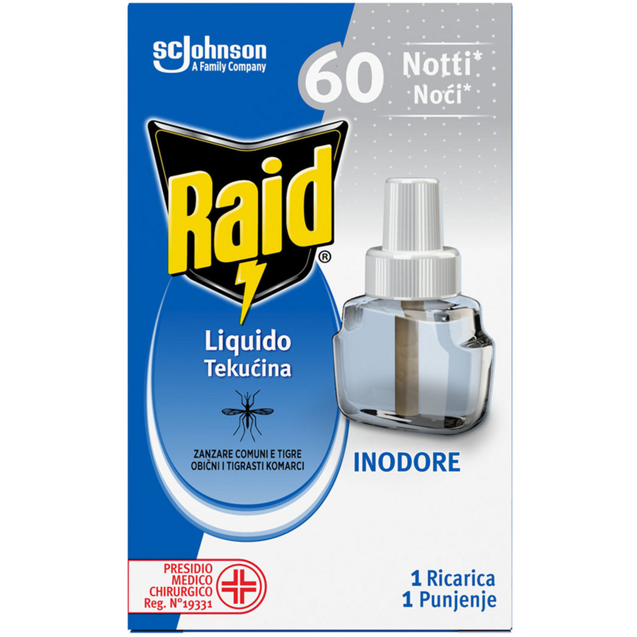 Raid Ricarica Liquida Inodore 60 Notti