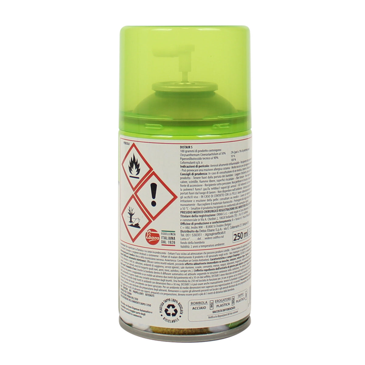 „Zig ZAG“ insekticidas atstumia „Piretro“ ir 250 ml x automatinį užpildymo užpildymą
