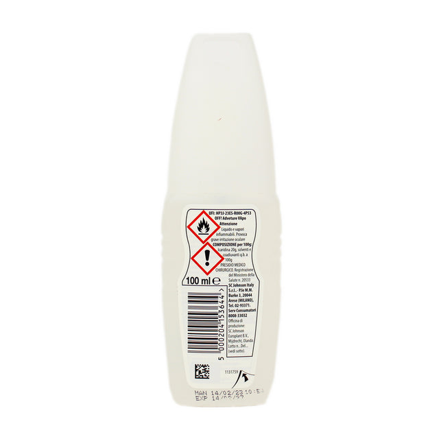 Off! Adventure insect repellent against mosquitoes, ticks and tafani vapo 100 ml