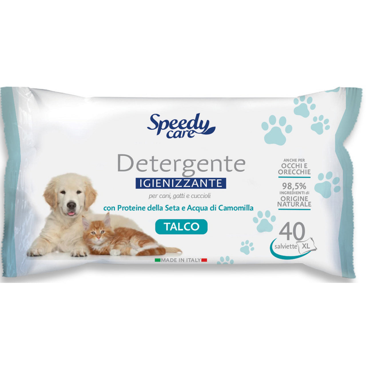 Speedy Care 40 XL Wipes for Hangerer detergent for dogs, cats and talc -scent puppies