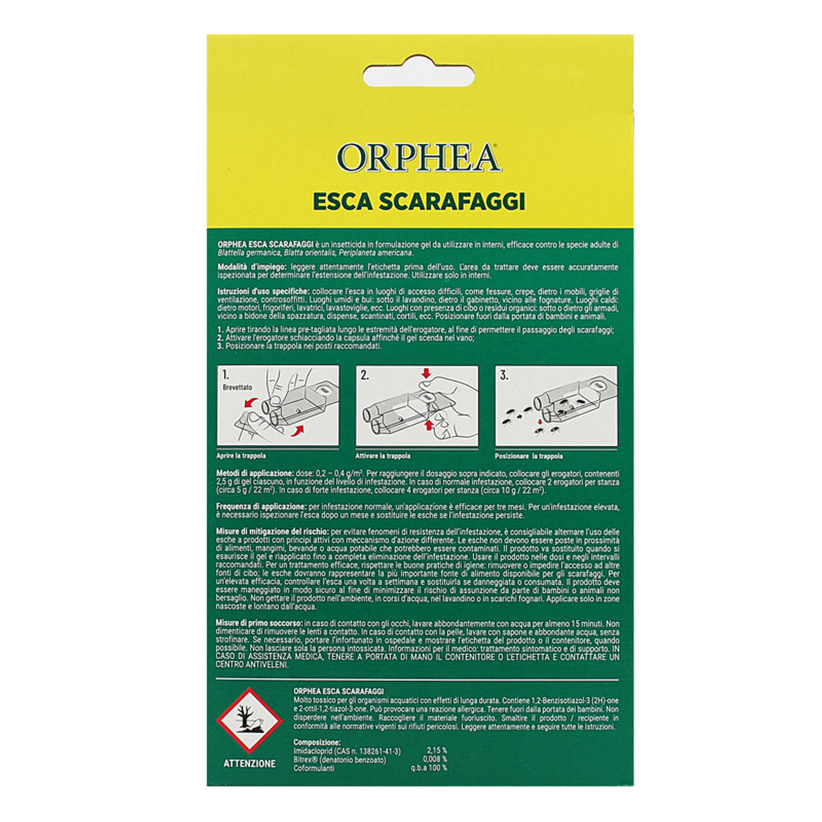 Orphea Baits Scarafaggi capcană 3 PC -uri