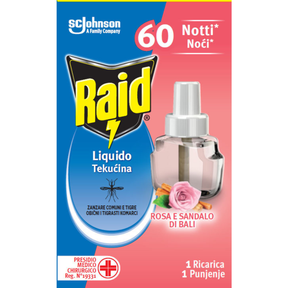 Raid liquid recharge 60 nights pink and Bali sandal