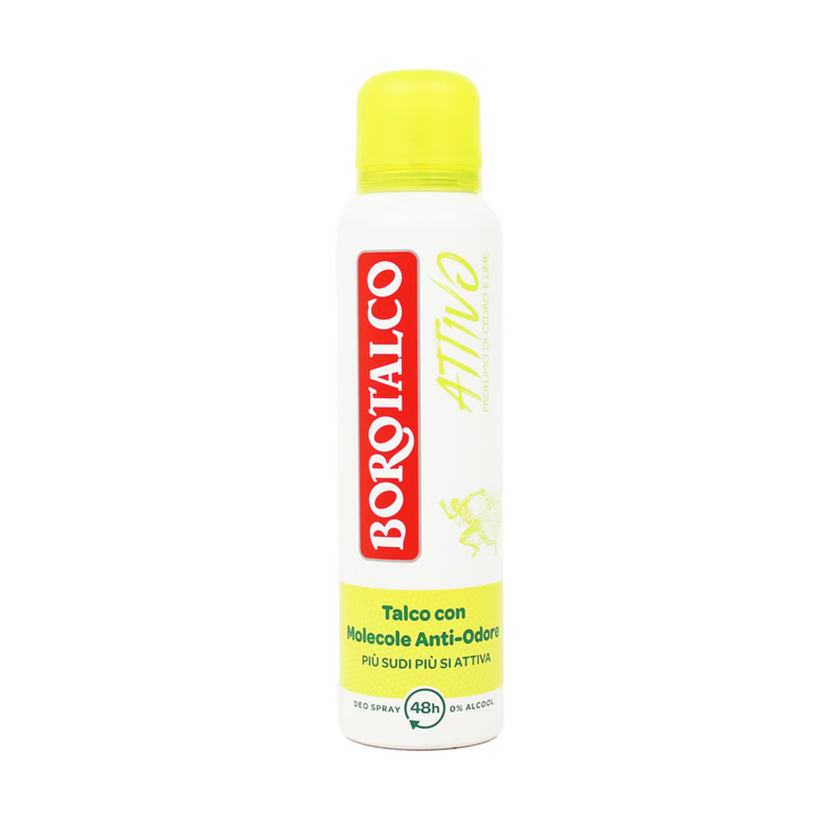 Aktywny zapach sprayu dezodorantu borotalco cedru i wapna 150 ml