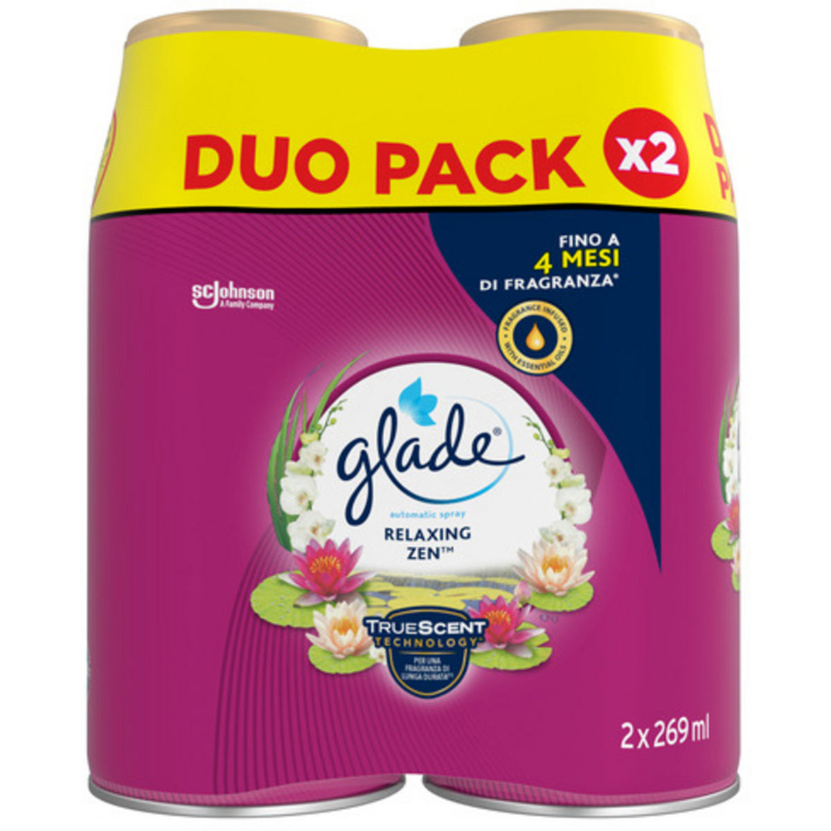 Glade de pulverizare automată relaxare Zen Reumple 2 bucăți de 269 ml