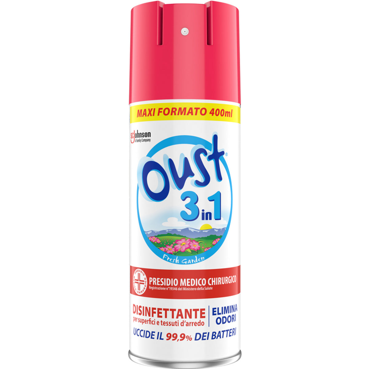 Oust 3in1 desinfectiemiddel elimineert verse tuinspray 400 ml geur