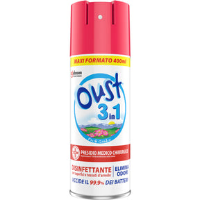 Oust 3in1 disinfectant eliminates Fresh Garden Spray 400 ml odor