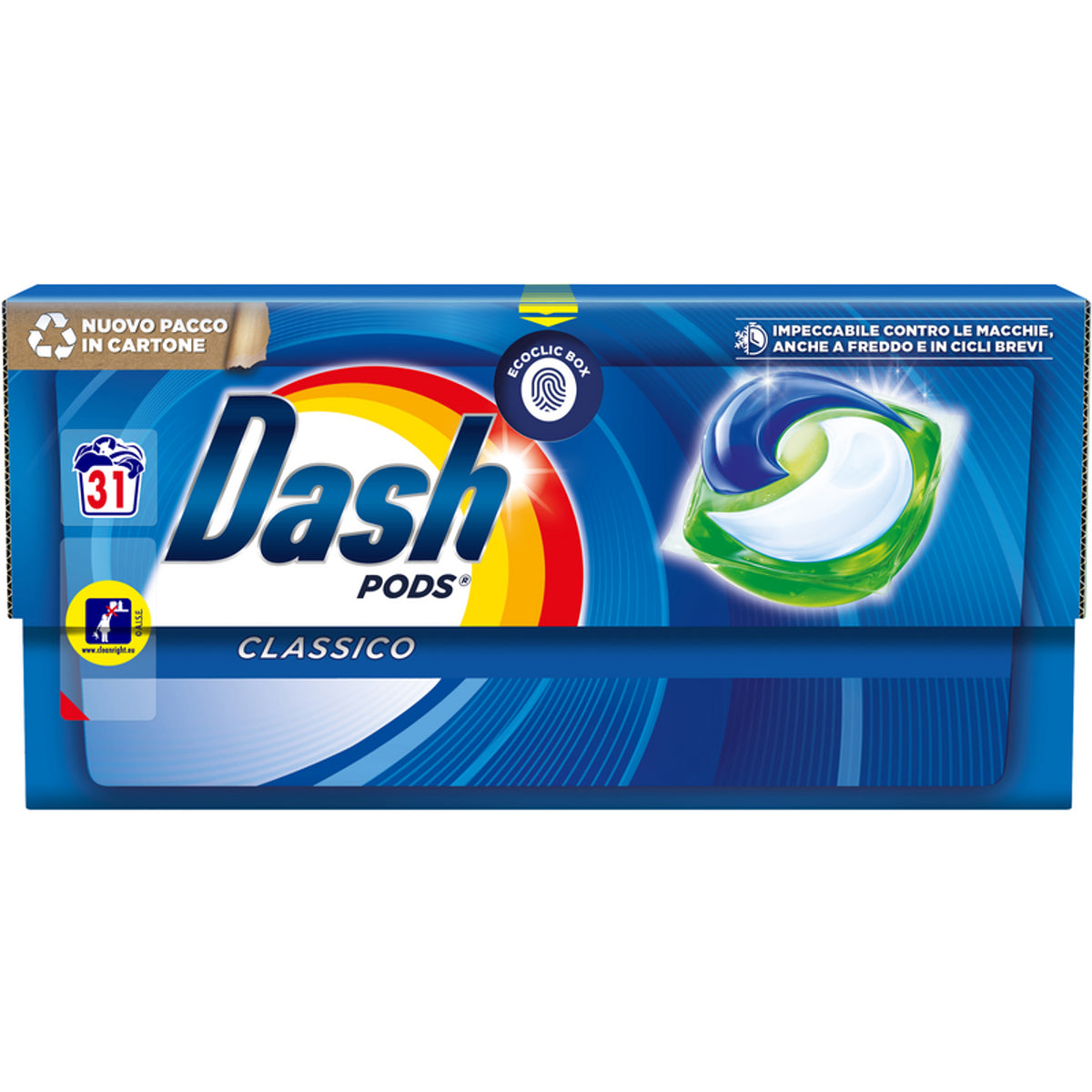 Dash Pods Classic détergent à laver à linge 31 pods eco -on