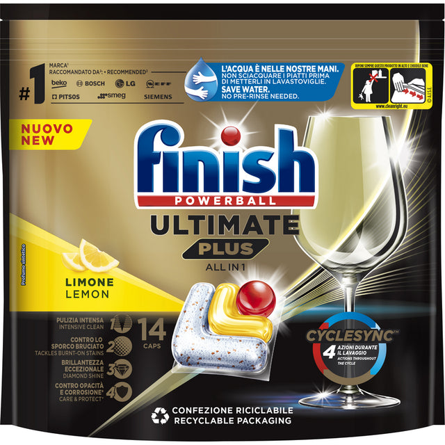 Finish dishwasher Puffliglie Plus All in 1 14 Tabs Limone