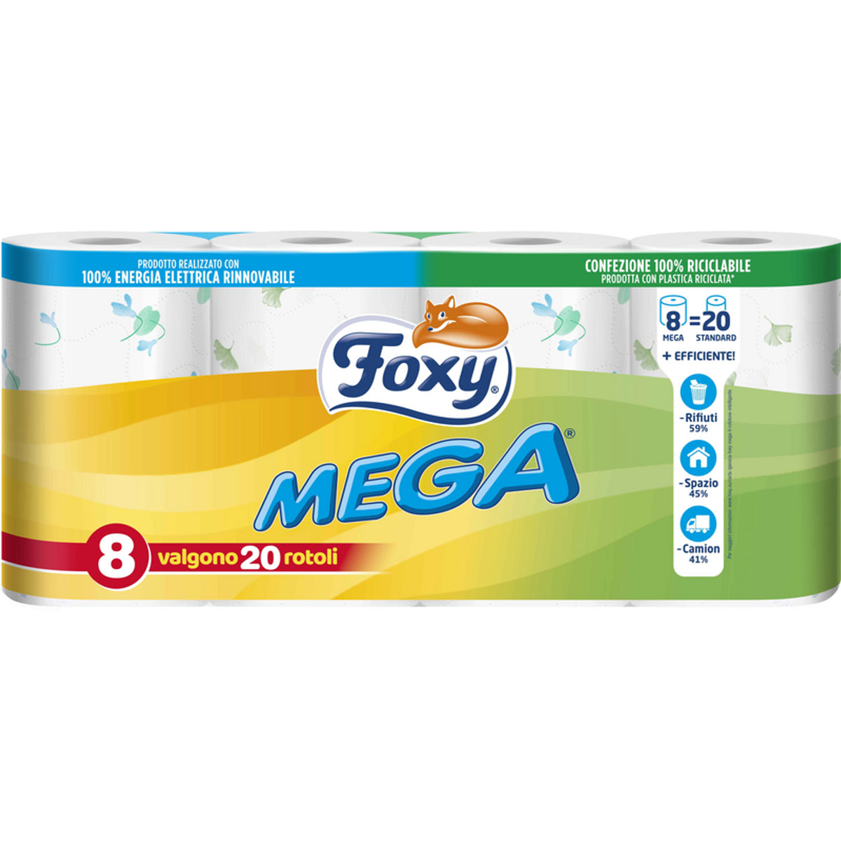 Foxy Mega Hygienic 8 Rolls 2 Durceed