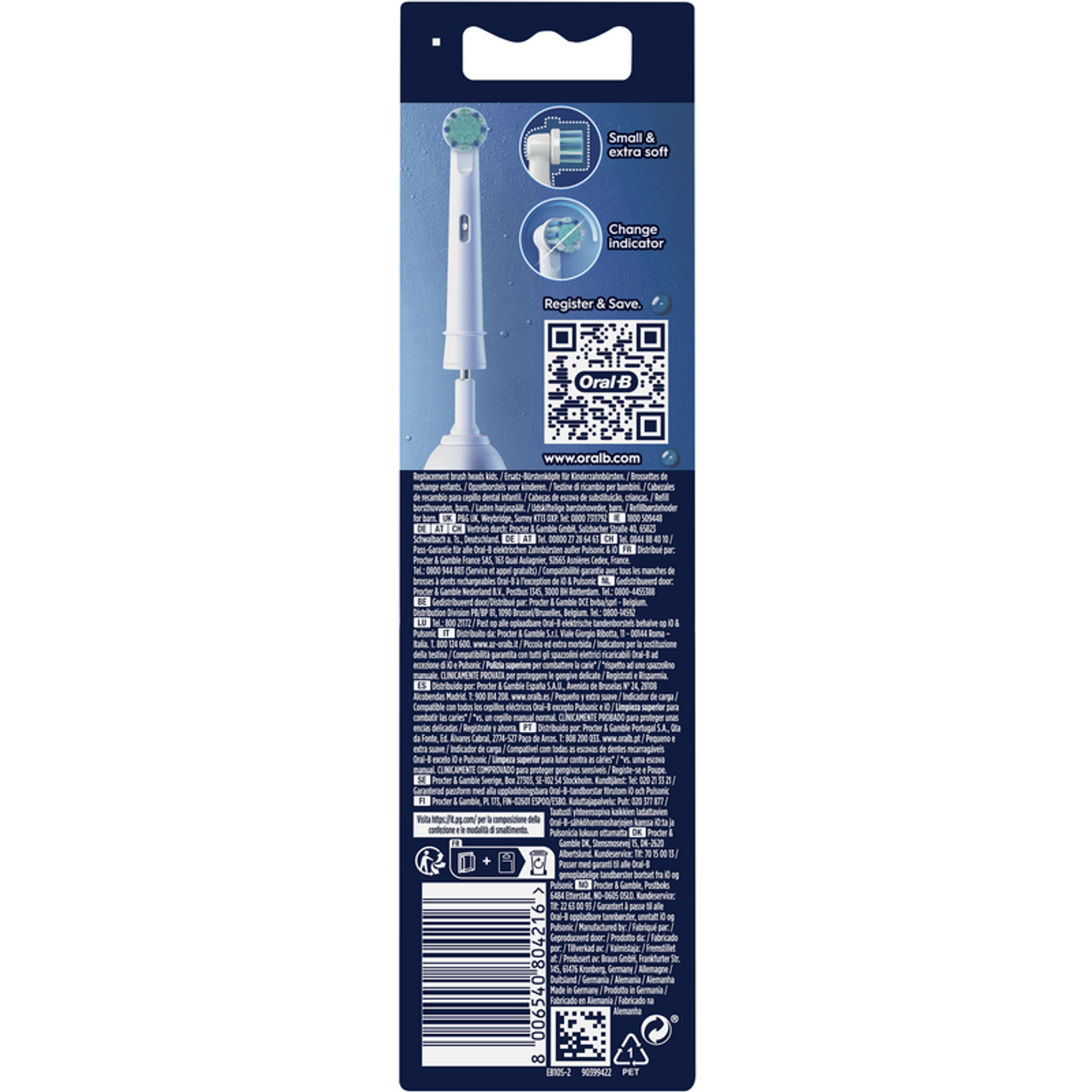 Oral-B Pro Kids 3+ Frozen Ricambio 2 Pezzi per Spazzolino Elettrico