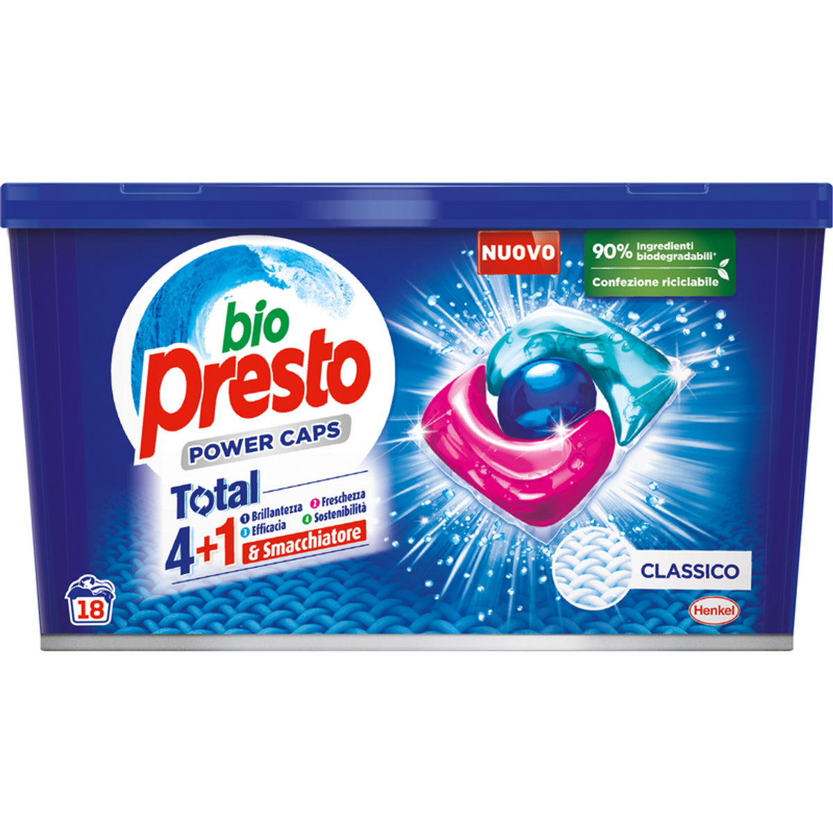 Bio Soon Power Caps Detergent Spălătorie Mașină de spălat clasică 18 spălări