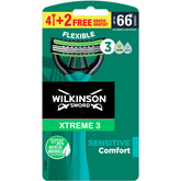 Wilkinson Rasio Xtreme 3 Flexibel gevoelig comfort 4+2 stuks