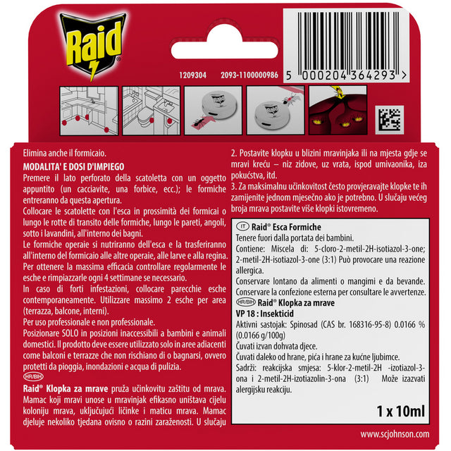 Raid escapes ants insecticide ready for use 1 piece