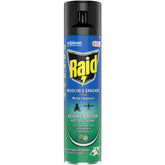 Raid insekticídne sprejové muchy a plus komáre rýchle pôsobenie s eukalyptovou ropnou aróma 400 ml
