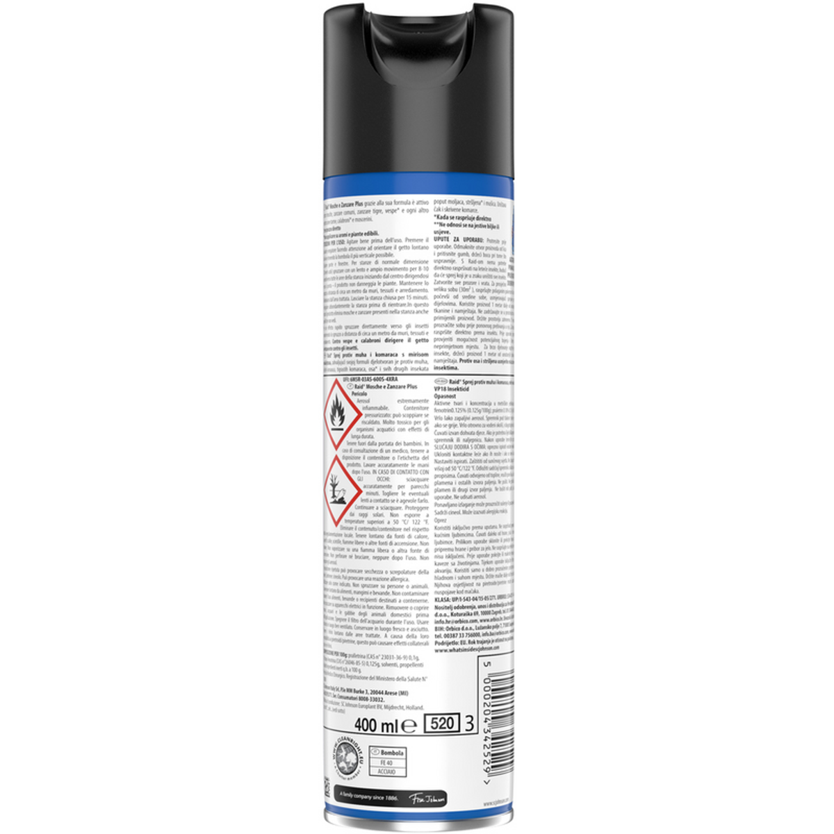 RAID -Insektizidspray -Fliegen und plus Mücken schnelle Wirkung mit Eukalyptusöl -Aroma 400 ml