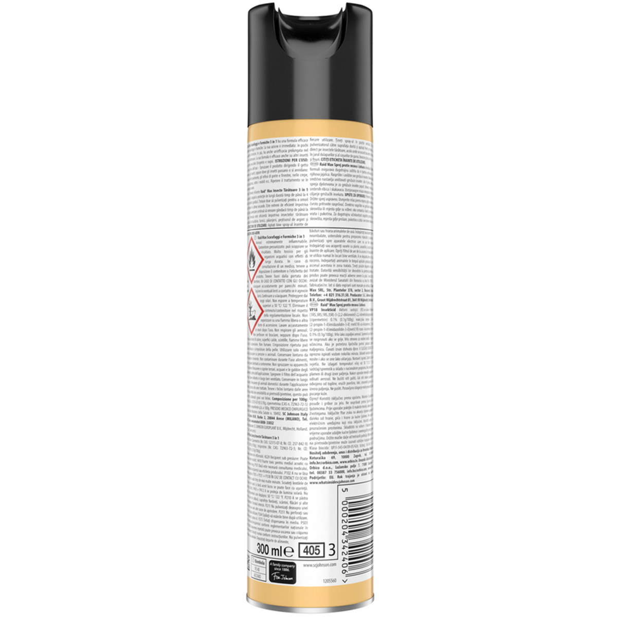 Raid max insecticide pulvérisation cafards et fourmis 3in1 Ultra Rapid Action 300 ml