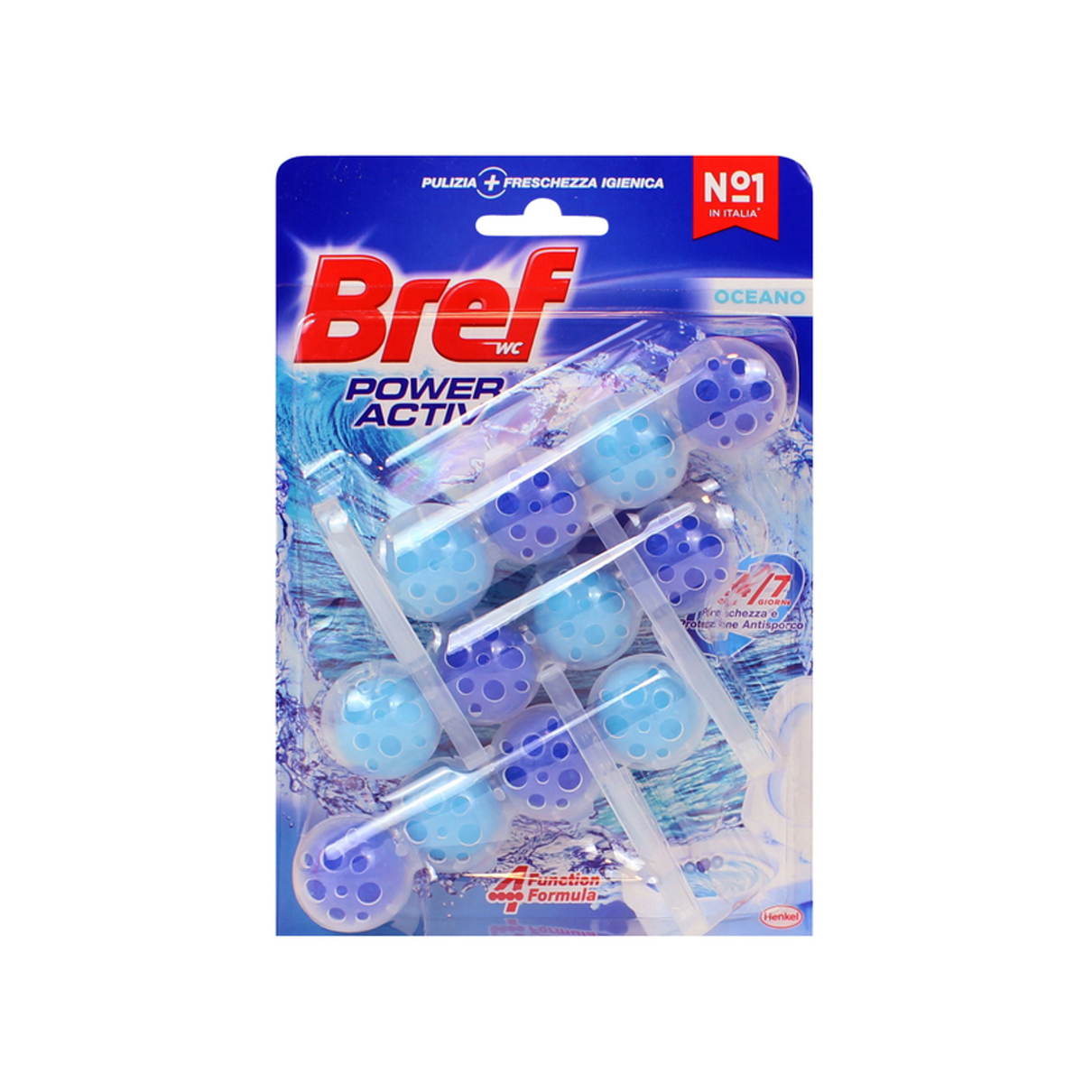 Bref WC Power Activ Tablet WC 4 Functies Oceaan 50gr 3 stuks