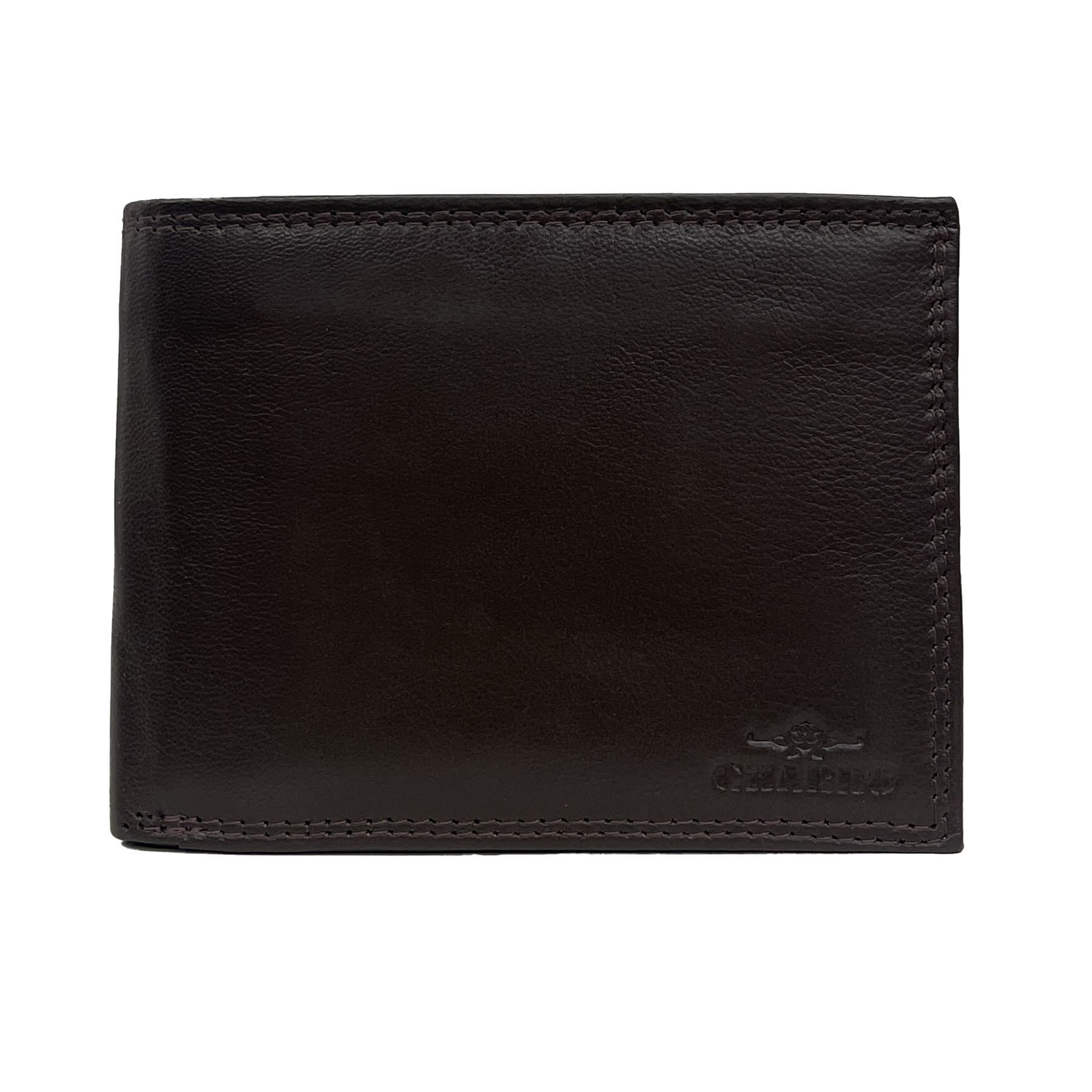 Charro men's leather wallet with numerous compartments