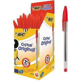 Bic Crystal Alkuperäinen pallon kynä kärki 1 mm keskipitkä punainen venytys 1 kpl