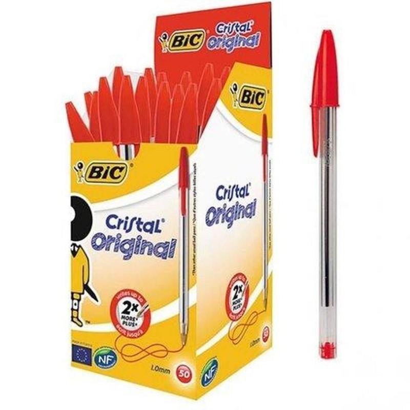 Bic Cristal Original Penna A Sfera Punta 1 Mm Tratto Medio Rosso 1 Pz