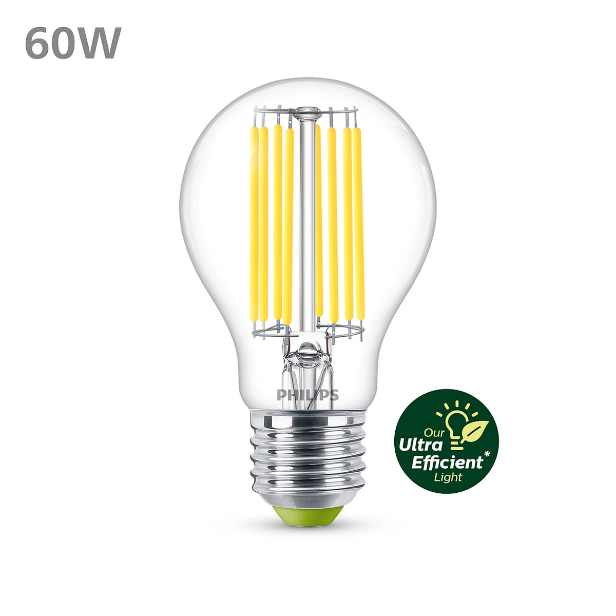 Η Philips οδήγησε το νήμα E27 60W - 4W, 840 Lumens, Cold White Light 4000K, Ultra αποδοτικό