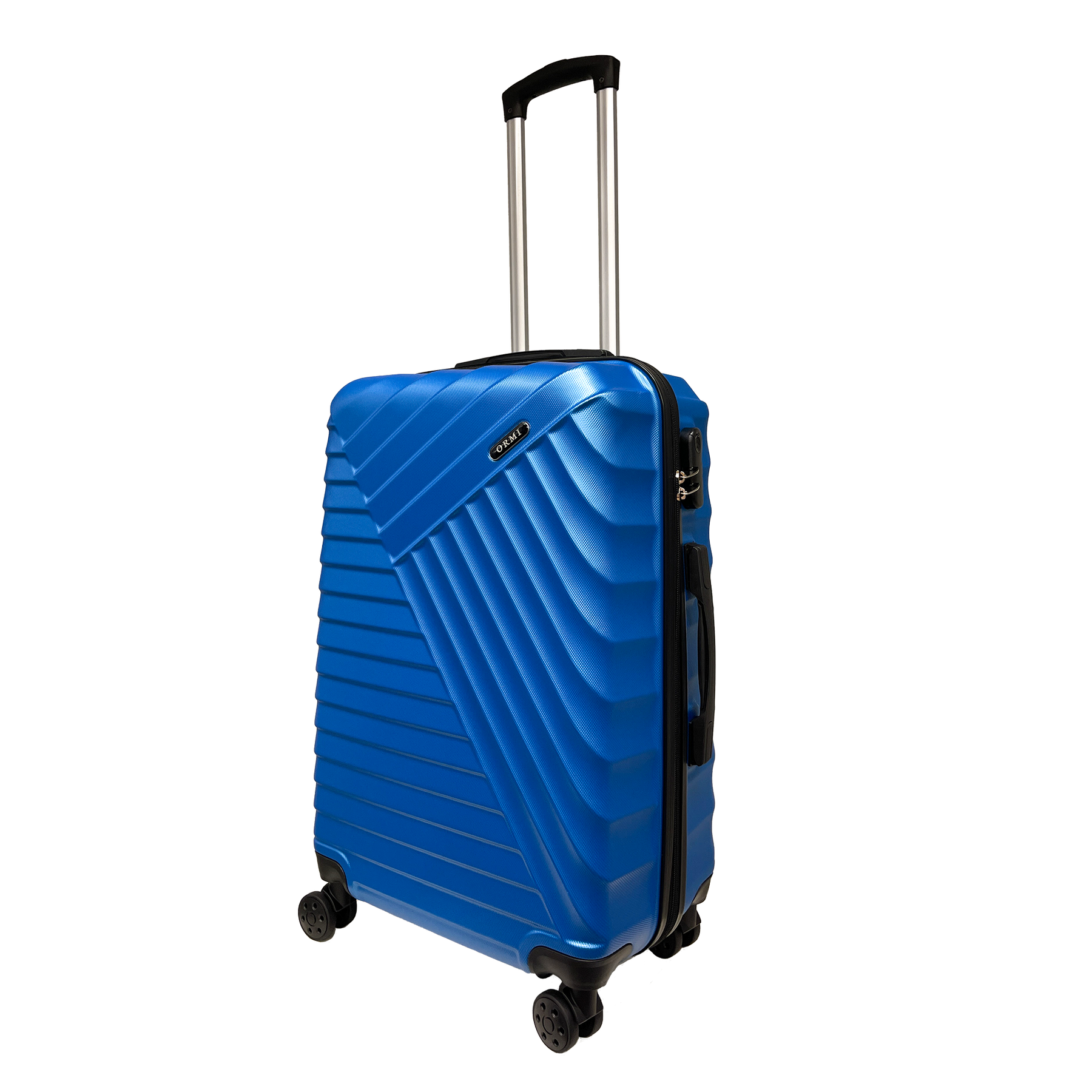 STSHLine:n keskikokoinen matkalaukku vahvasta ABS-materiaalista, mitat 65x43x26 cm, neljällä kaksinkertaisella 360° pyörällä - Kevyt ja kestävä