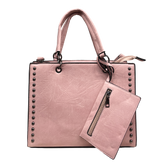 Alexia - Kvinnors handväska med axelrem med nitar och portföljtillbehör