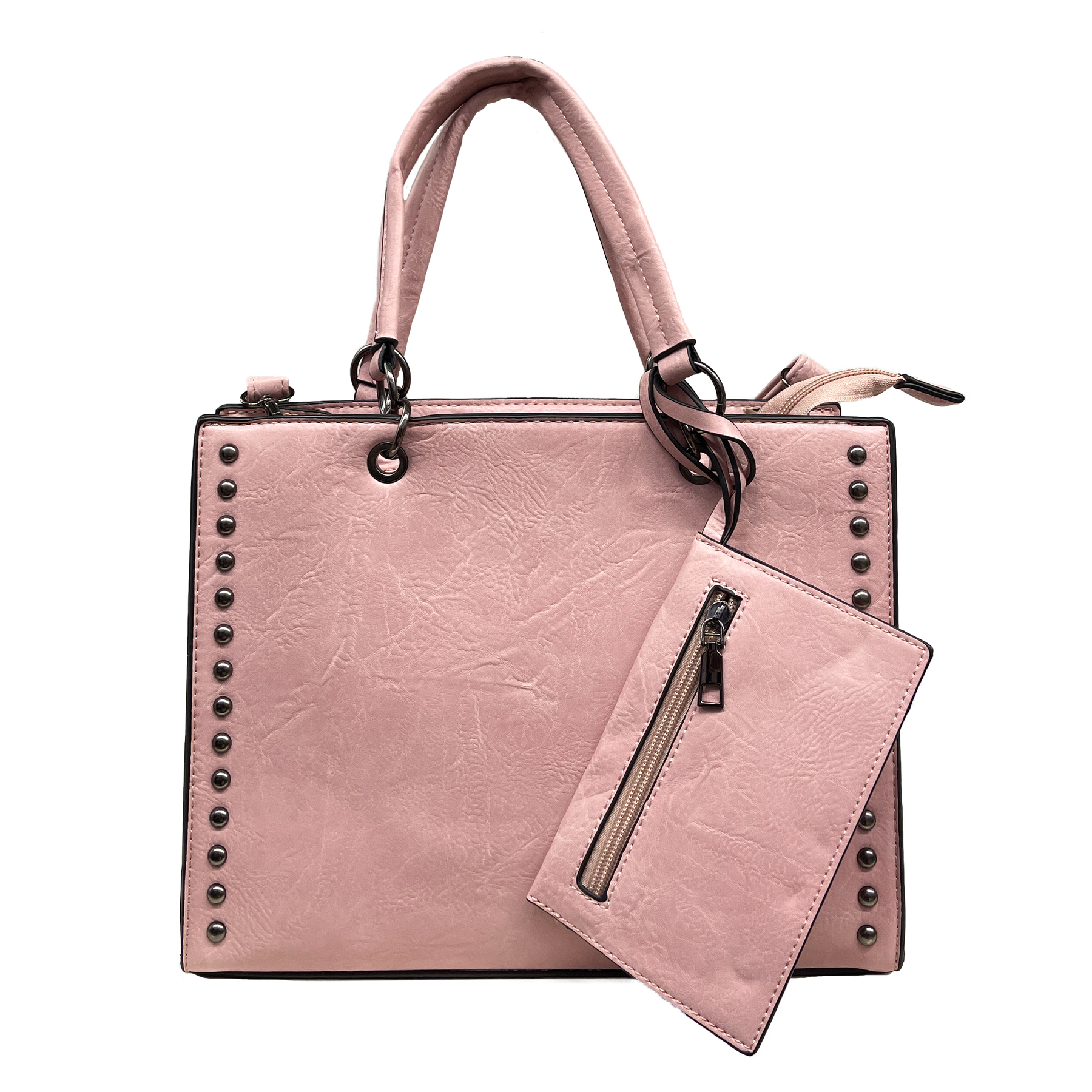 Alexia - Naisten käsilaukku, jossa on olkahihna niiteillä ja portfolio -lisävarusteella