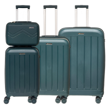 4 dalių lagaminų rinkinys iš lengvo minkšto polipropileno su TSA pakabinamu užraktu Aukštos kokybės lengvas vežimėlis su grožio dėklu