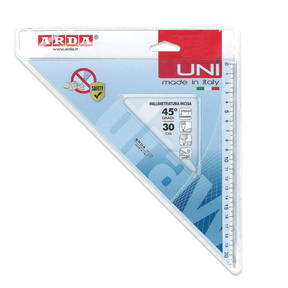 Arda Uni – Quadratisch 45° 35 cm aus transparentem Kunststoff