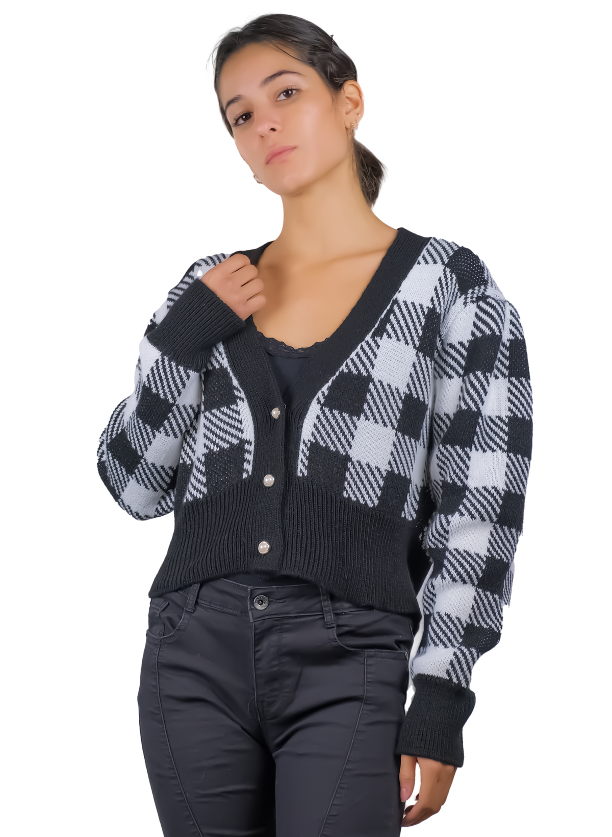 Chess women's cardigan with buttons