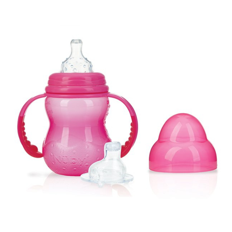 NuBy Evolutionary Baby Baby Cup 3N1 Large Collar Collar - 240 ml - 0m +