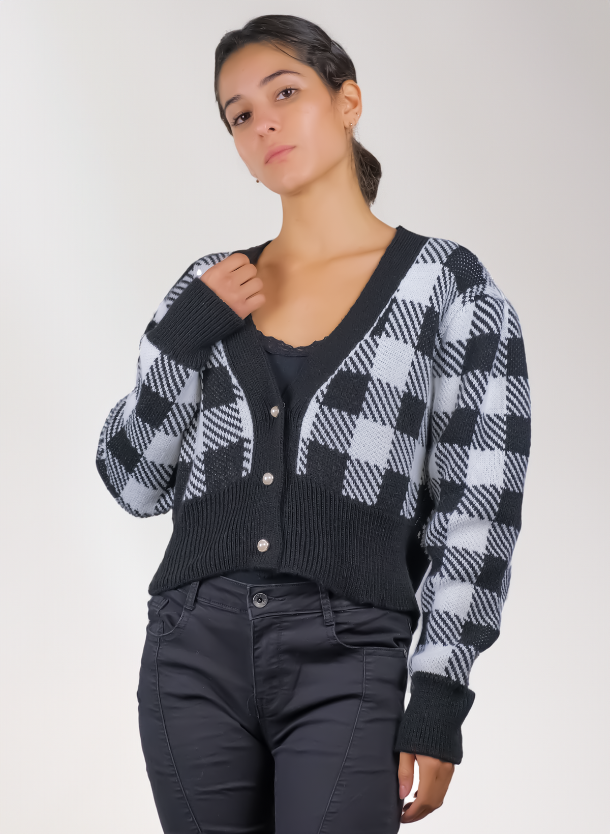 Chess women's cardigan with buttons
