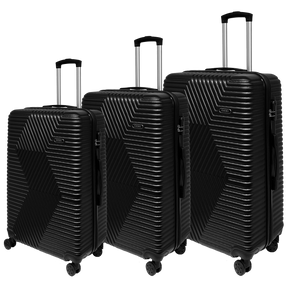 Ensemble de 3 valises à roulettes Ormi WavyLine en ABS rigide ultra léger - Petite, Moyenne et Grande
