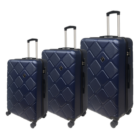 Σετ 3 βαλίτσες τροχήλατες Ormi WavyLine από ανθεκτικό ABS υλικό, υπερελαφρές - Μικρή, Μεσαία και Μεγάλη