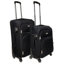 Set Ormi halfharde, uitzetbare handbagagekoffer + middelgrote koffer - Schokbestendige en duurzame stof