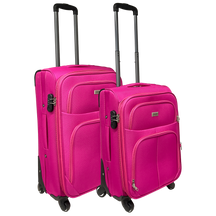 Sada polotvrdých kufrů Ormi, rozšiřitelný příruční zavazadlo + střední kufr - Tkanina odolná proti nárazu a odolná
