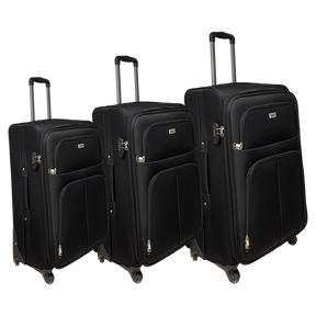 Setați 3 valize de semigidă semigid extensibil în țesătură șocantă | Dimensiuni: mici 55 cm, mediu 65 cm, 75 cm mare