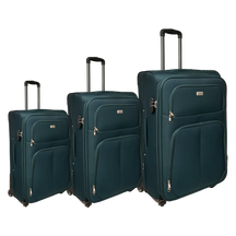 Set 3 Suitcases Semigid Hosers Expandable in Shocking Fabric | Dimensions: small 55 cm, medium 65 cm, 75 cm large