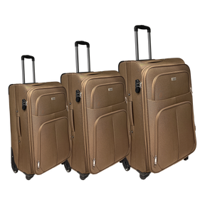 Set 3 Suitcases Semigid Hosers Expandable in Shocking Fabric | Dimensions: small 55 cm, medium 65 cm, 75 cm large