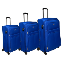 Aseta 3 matkalaukkuja puolijalkaiset hoserit laajennettavissa järkyttävässä kankaassa | Mitat: pienet 55 cm, keskipitkä 65 cm, 75 cm iso