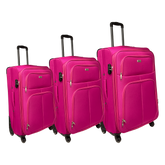 Set 3 Valigie Ormi Semirigide Espandibili in Tessuto Antiurto | Dimensioni: Piccola 55 cm, Media 65 cm, Grande 75 cm