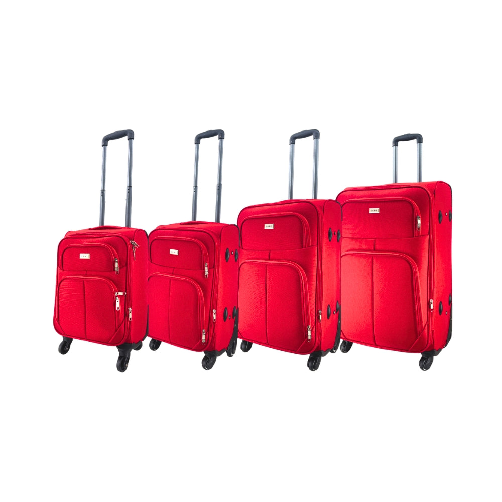 Zestaw 4 walizek Trolley Ormi UoF - Miękkie, rozszerzalne, z tkaniny odpornej na wstrząsy | SX 50 cm, S 55 cm, M 65 cm, L 75 cm