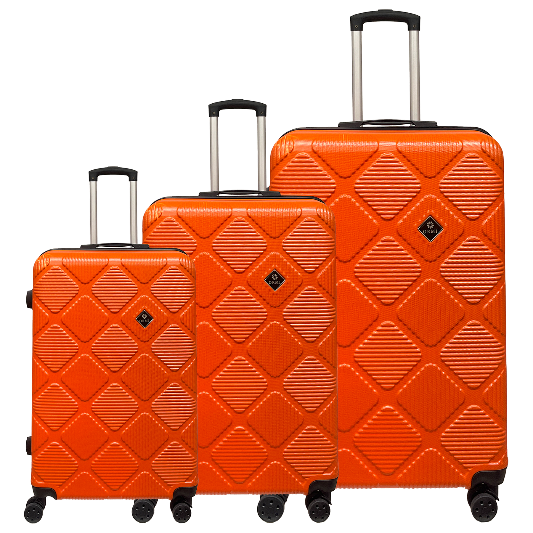 Ormi Diamond Lux Travel Luggage Set - Lightweight, Durable, and Elegant | Includes 3 Trolleys