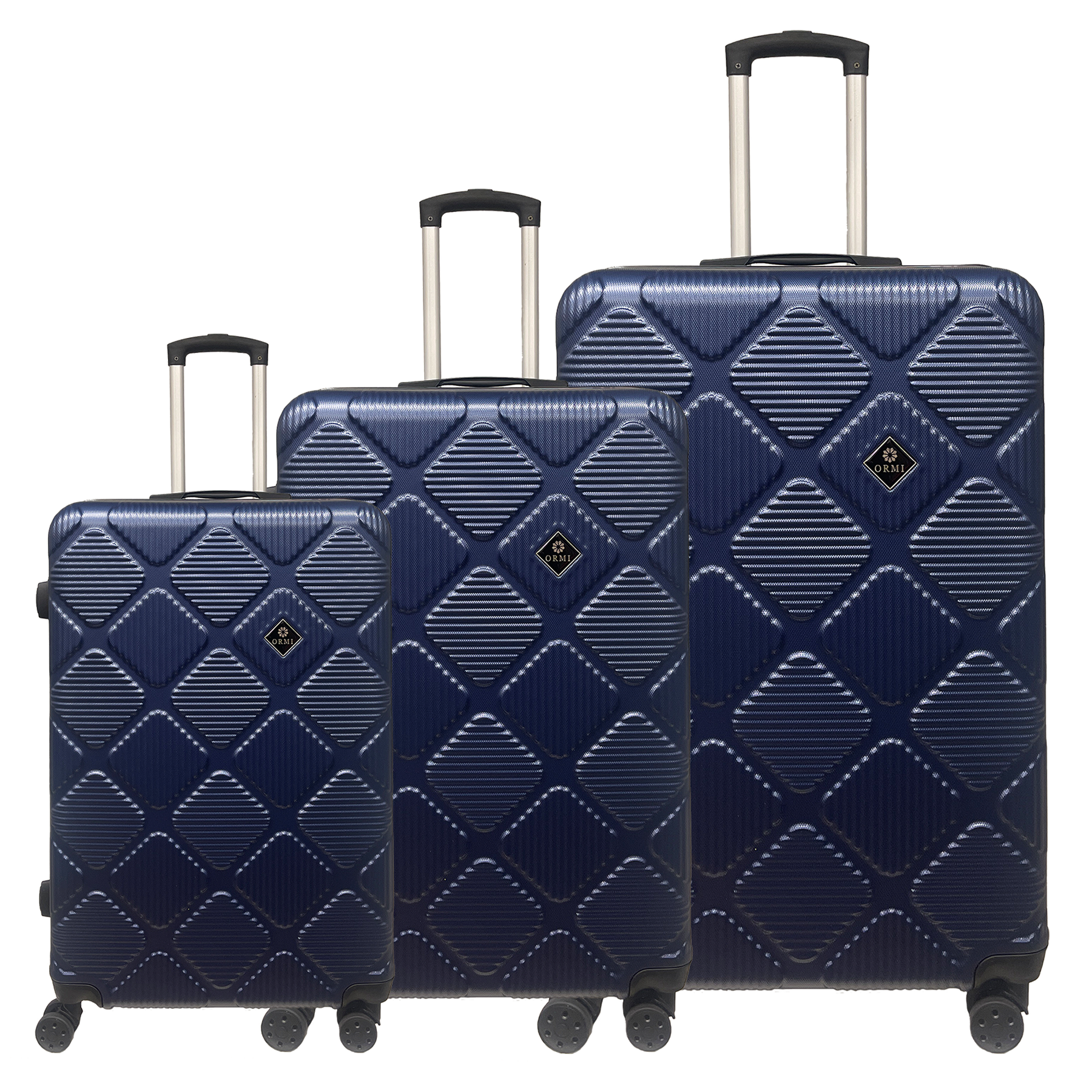 Conjunto de Bagagem de Viagem Ormi Diamond Lux - Leve, Resistente e Elegante | Inclui 3 Trolleys