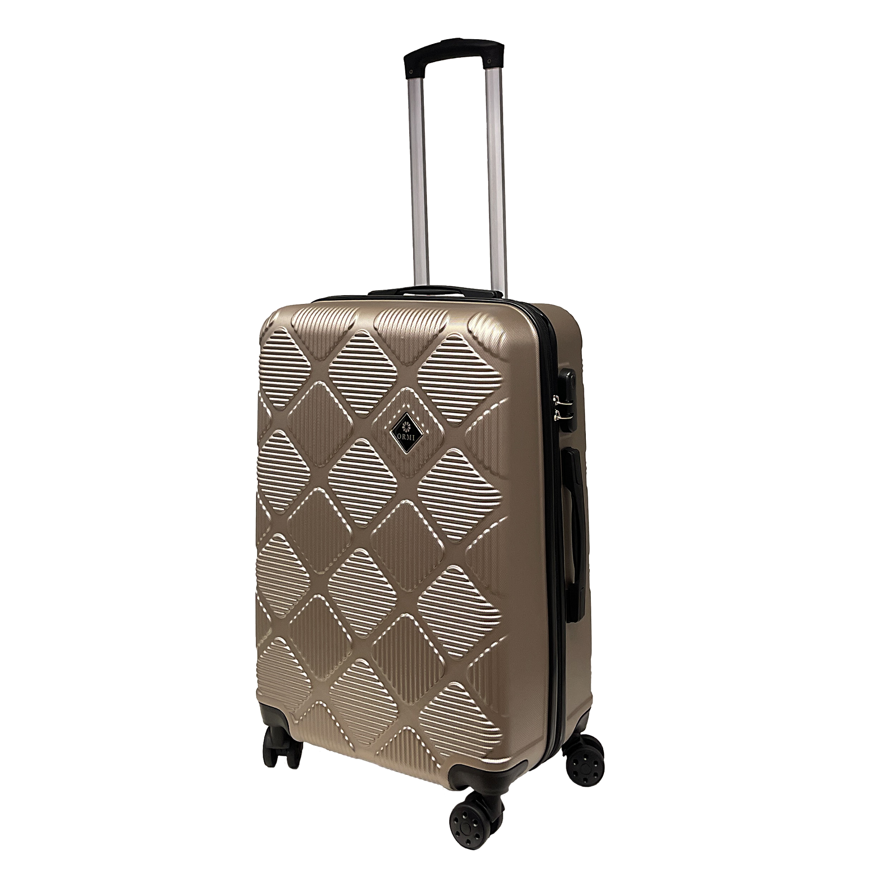 Ormi DuoLine Medium Hardshell Trolley Suitcase 65x45x25 cm Ultra Lightweight in ABS with 4 360° Swivel Wheels