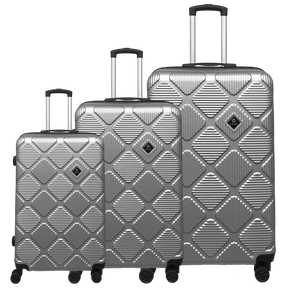 Ormi Diamond Lux Resväska Set - Lätt, Hållbart och Elegant | Inkluderar 3 Trolleys