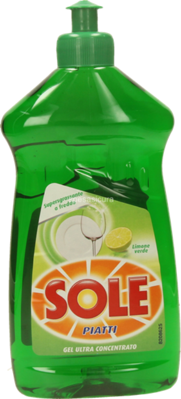 Sole Piatti Gel Concentrato Limone Verde 500Ml