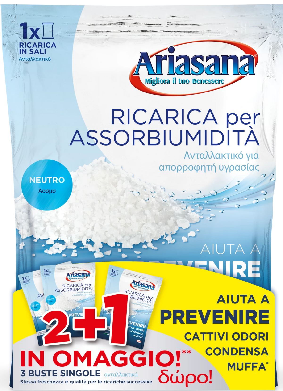 ARIASANA Absorbiumidita 'Reîncărcați Cristale 3x450 Gr