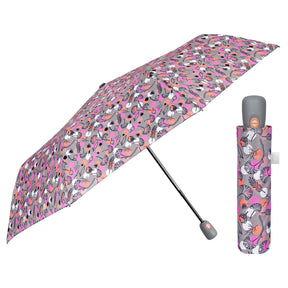 Screws umbrella open and close colorful polka dots automatic